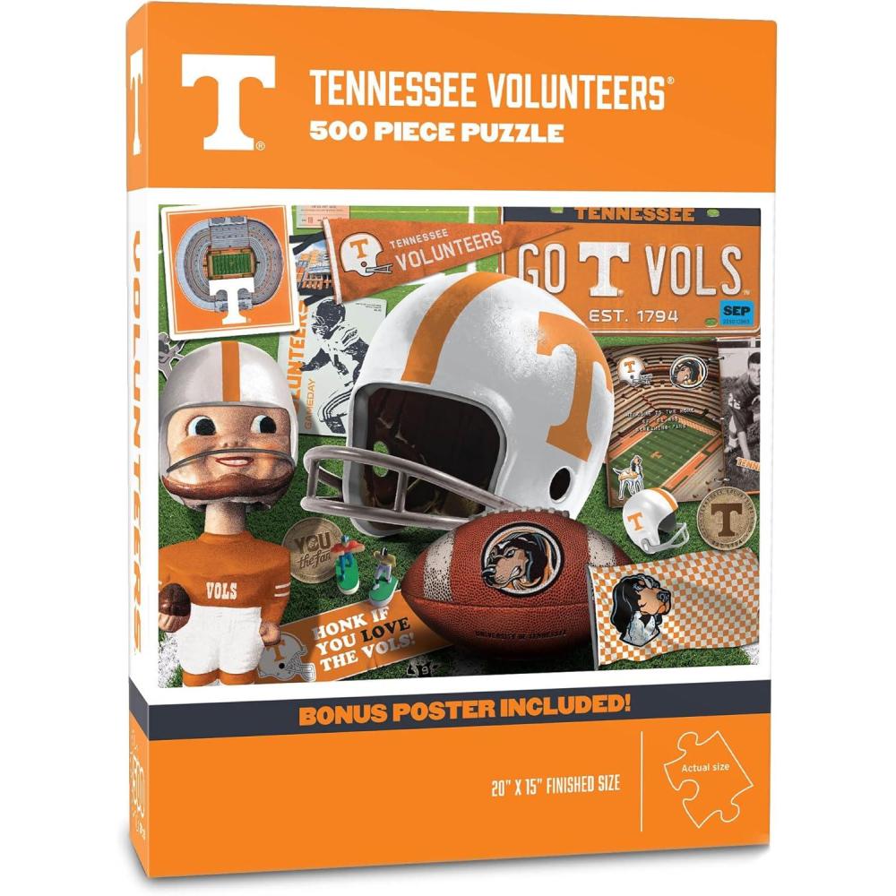imageYouTheFan NCAA Oklahoma Sooners Retro Series 500pc Puzzle 15quot x 20quotTennessee Volunteers
