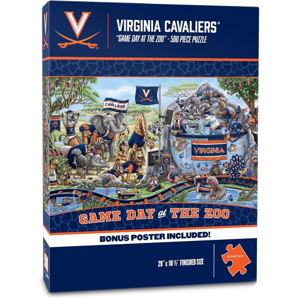 imageYouTheFan NCAA Virginia Cavaliers Game Day at The Zoo 500pc Puzzle 28quot x 105quot