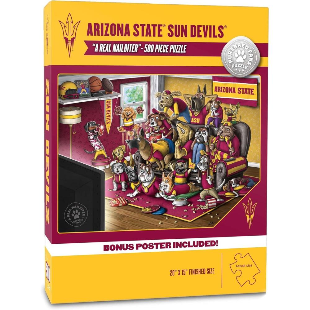 imageYouTheFan NCAA West Virginia Mountaineers Purebred Fans A Real Nailbiter 500pc Puzzle 15quot x 20quotArizona State Sun Devils