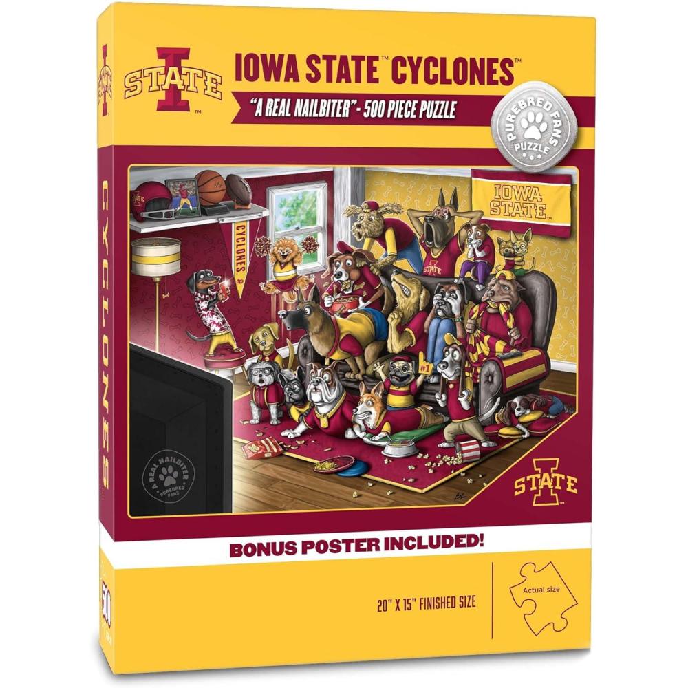 imageYouTheFan NCAA West Virginia Mountaineers Purebred Fans A Real Nailbiter 500pc Puzzle 15quot x 20quotIowa State Cyclones