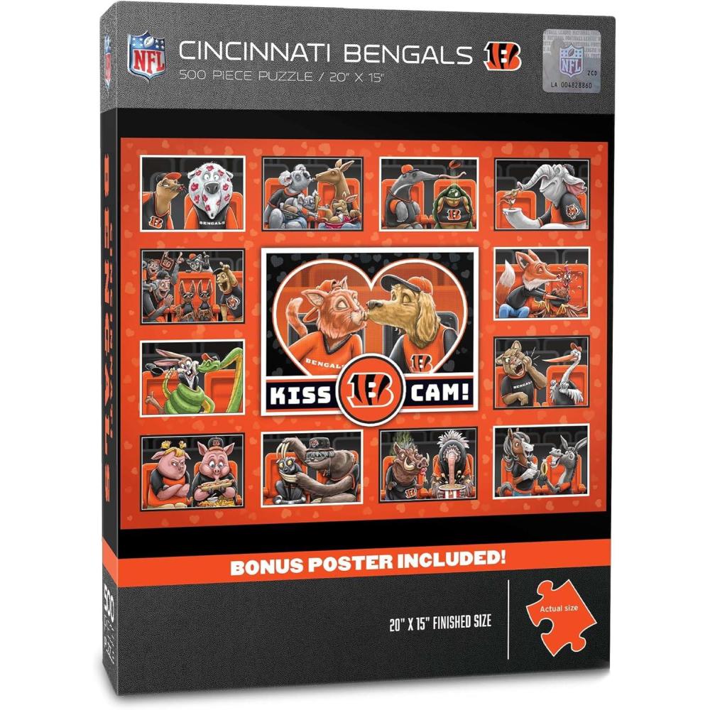 imageYouTheFan NFL Cincinnati Bengals Kiss Cam 500pc PuzzleCincinnati Bengals