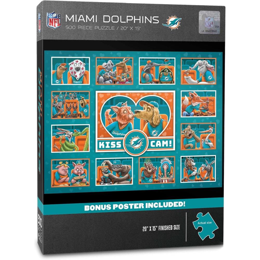 imageYouTheFan NFL Cincinnati Bengals Kiss Cam 500pc PuzzleMiami Dolphins