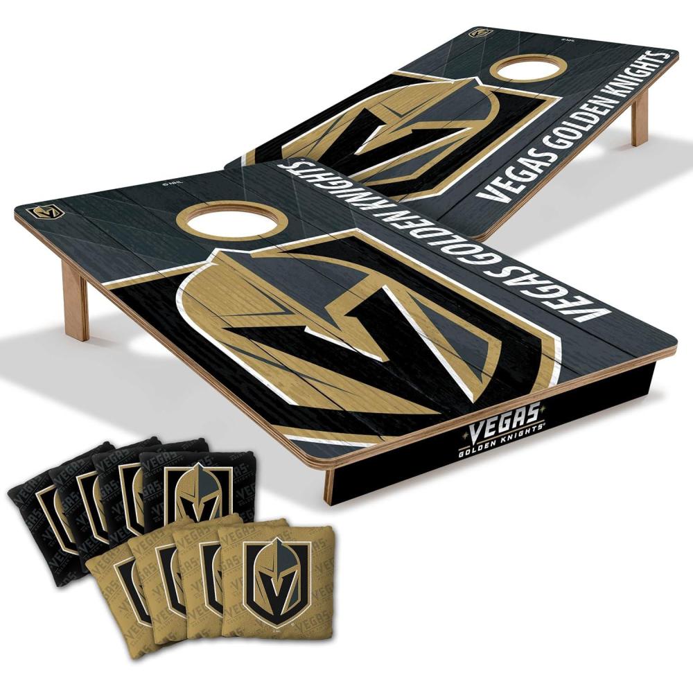 imageYouTheFan NHL 2 x 3 Wood Cornhole Game with Logo BagsVegas Golden Knights