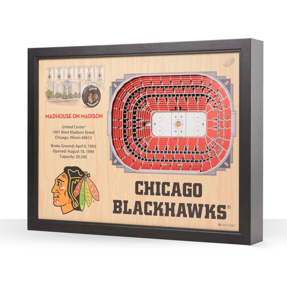 imageYouTheFan NHL 25Layer StadiumView Wall ArtChicago Blackhawks