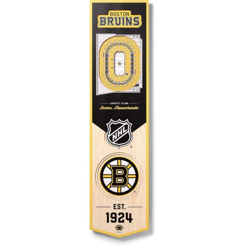 imageYouTheFan NHL Boston Bruins 3D Stadium 8x32 Banner TD GardenBoston Bruins