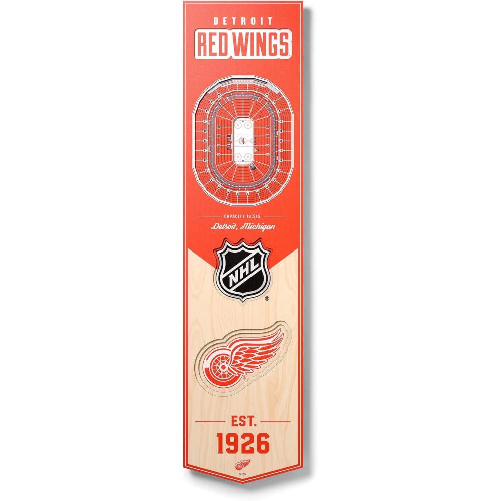 imageYouTheFan NHL Boston Bruins 3D Stadium 8x32 Banner TD GardenDetroit Red Wings