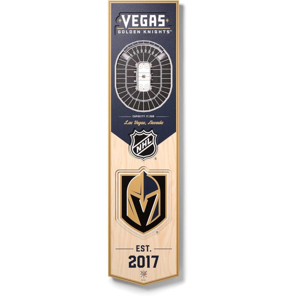 imageYouTheFan NHL Boston Bruins 3D Stadium 8x32 Banner  TD GardenVegas Golden Knights