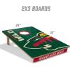 YouTheFan NHL 2’ x 3’ Wood Cornhole Game with Logo Bags(Minnesota Wild)