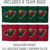 YouTheFan NHL 2’ x 3’ Wood Cornhole Game with Logo Bags(Minnesota Wild)