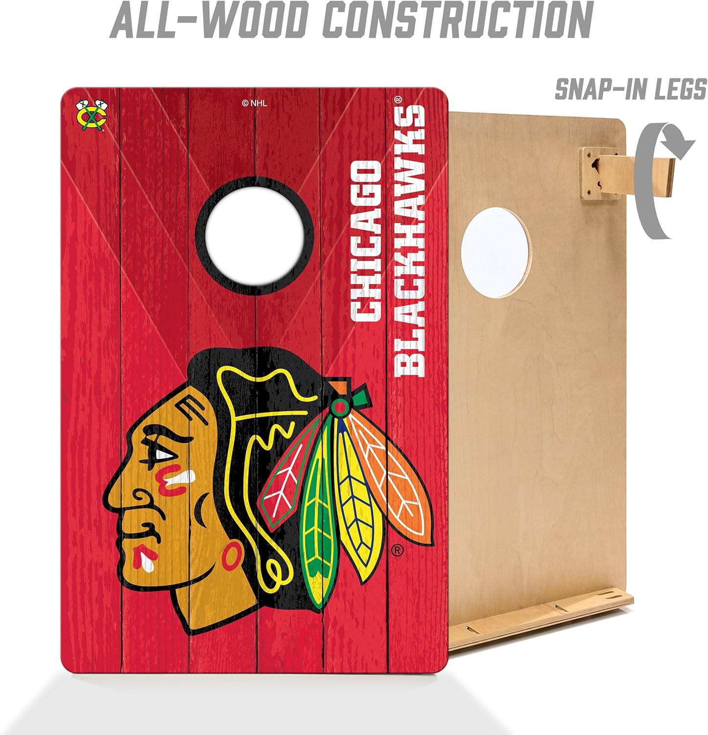 imageYouTheFan NHL 2 x 3 Wood Cornhole GameChicago Blackhawks