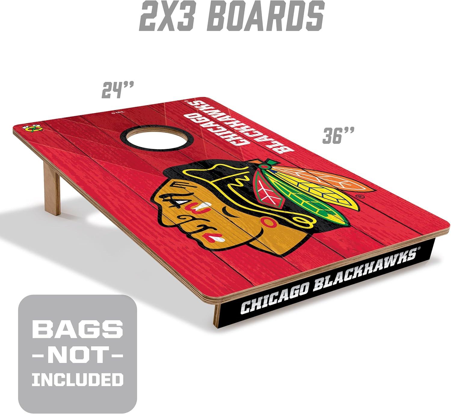 imageYouTheFan NHL 2 x 3 Wood Cornhole GameChicago Blackhawks