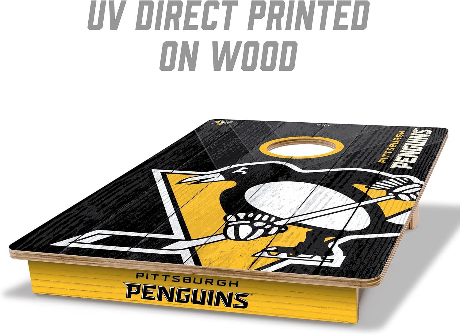 imageYouTheFan NHL 2 x 3 Wood Cornhole GamePittsburgh Penguins