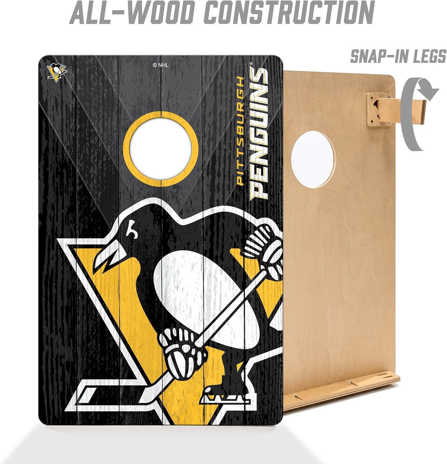 imageYouTheFan NHL 2 x 3 Wood Cornhole GamePittsburgh Penguins