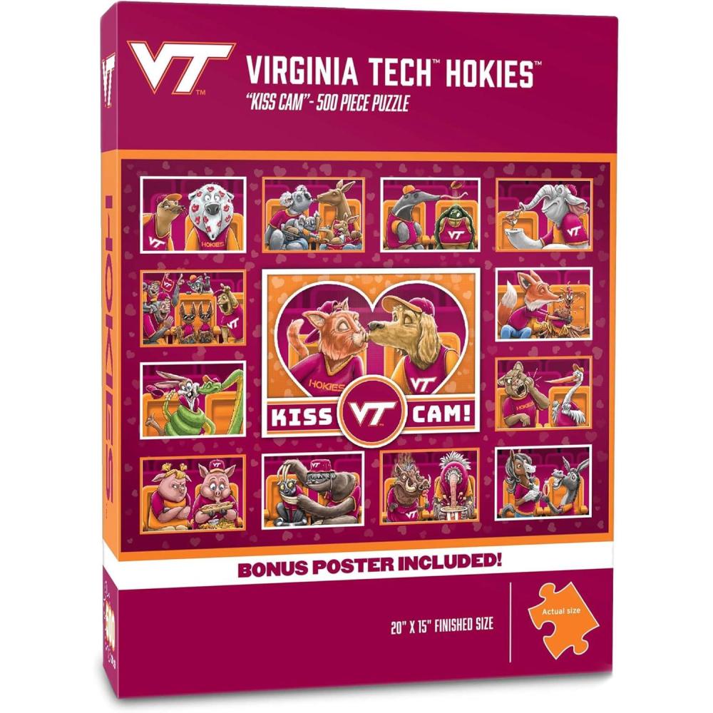 imageYouTheFan NCAA Virginia Tech Hokies Kiss Cam 500pc Puzzle
