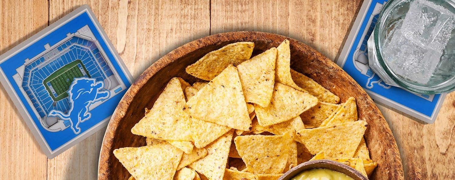 imageYouTheFan NFL Detroit Lions 3D StadiumView Coaster Ford Field Pack of 12