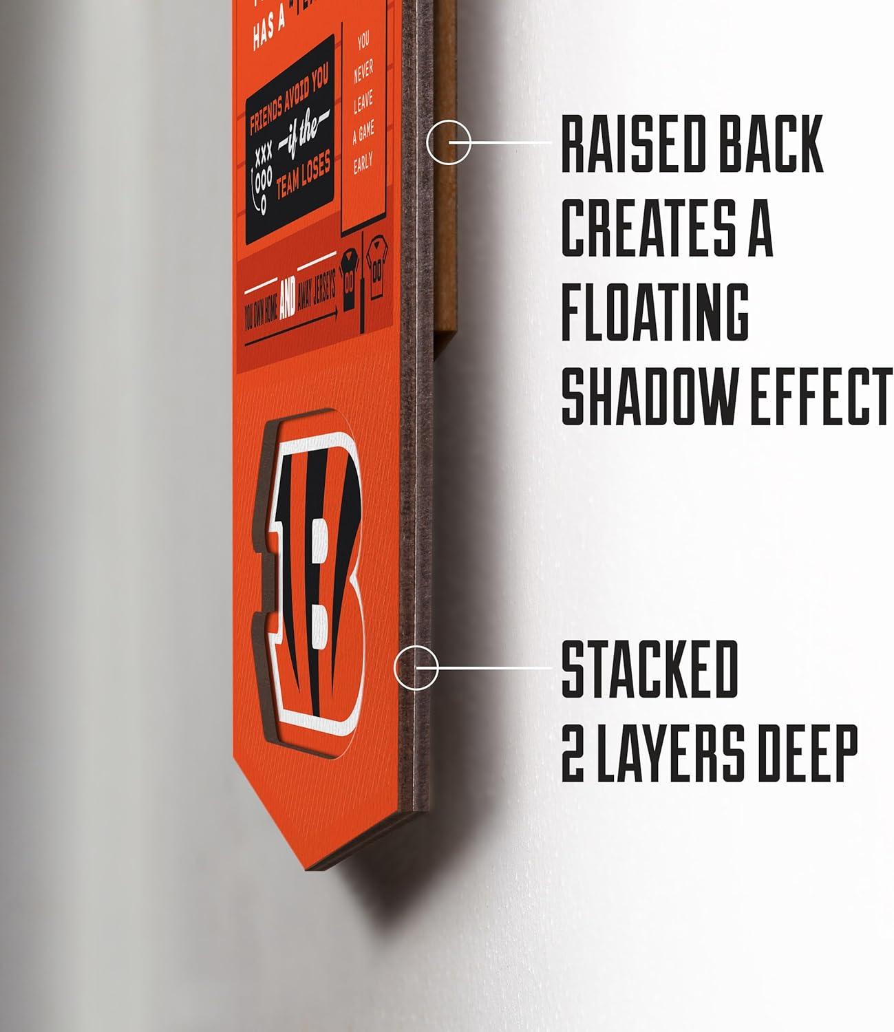 imageYouTheFan Officiallylicensed NFL 6x19 Top 10 Signs Banner  humorous descriptions  fun sports fan phrases original design indoor team wall decor fan giftCincinnati Bengals