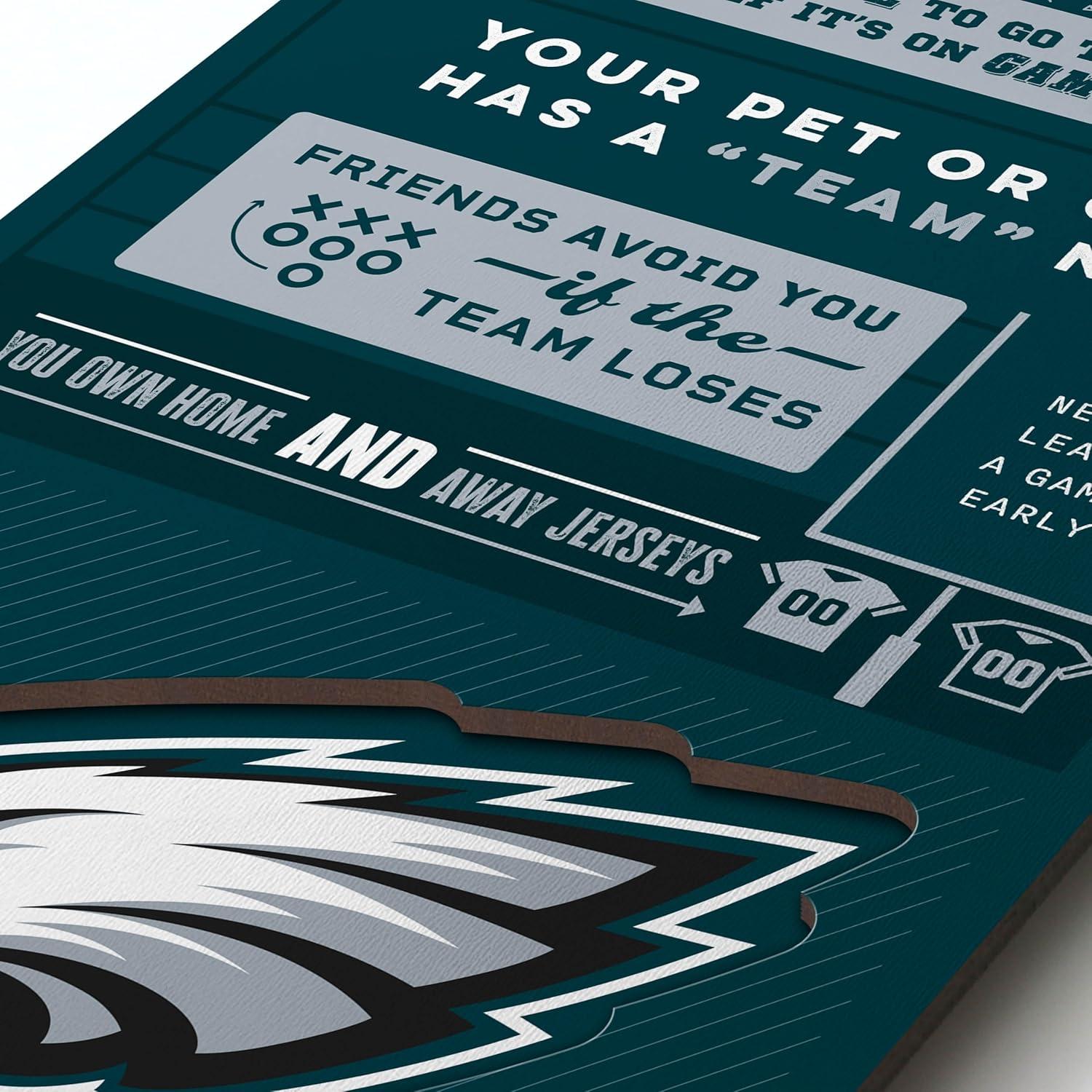 imageYouTheFan Officiallylicensed NFL 6x19 Top 10 Signs Banner  humorous descriptions  fun sports fan phrases original design indoor team wall decor fan giftPhiladelphia Eagles