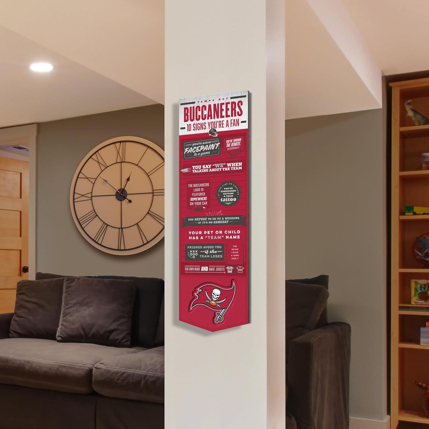 imageYouTheFan Officiallylicensed NFL 6x19 Top 10 Signs Banner  humorous descriptions  fun sports fan phrases original design indoor team wall decor fan giftTampa Bay Buccaneers