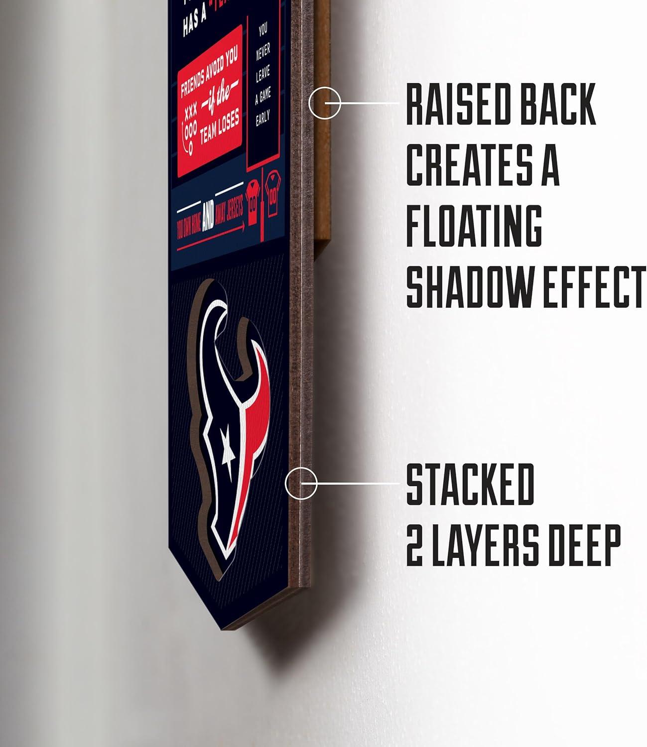 imageYouTheFan Officiallylicensed NFL 6x19 Top 10 Signs Banner  humorous descriptions  fun sports fan phrases original design indoor team wall decor fan giftHouston Texans