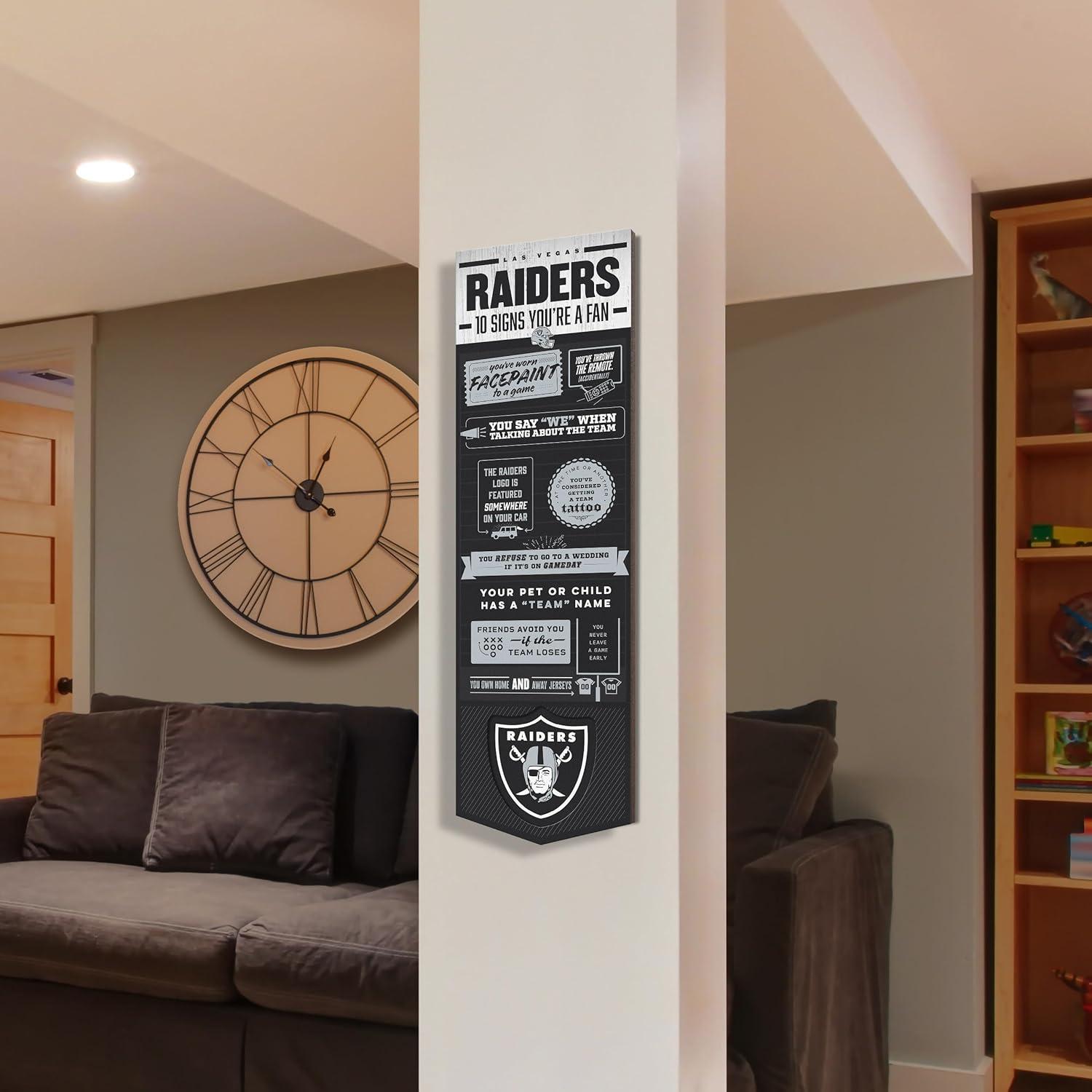 imageYouTheFan Officiallylicensed NFL 6x19 Top 10 Signs Banner  humorous descriptions  fun sports fan phrases original design indoor team wall decor fan giftLas Vegas Raiders