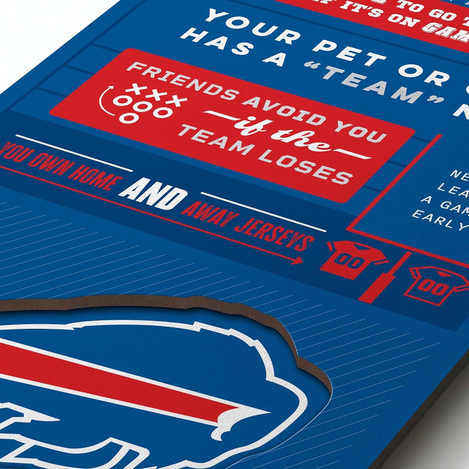 imageYouTheFan Officiallylicensed NFL 6x19 Top 10 Signs Banner  humorous descriptions  fun sports fan phrases original design indoor team wall decor fan giftBuffalo Bills