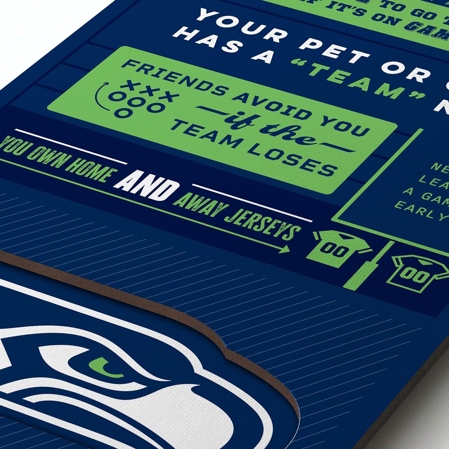 imageYouTheFan Officiallylicensed NFL 6x19 Top 10 Signs Banner  humorous descriptions  fun sports fan phrases original design indoor team wall decor fan giftSeattle Seahawks