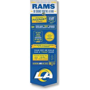 YouTheFan Officially-licensed NFL 6×19 Top 10 Signs Banner – humorous descriptions – fun sports fan phrases, original design, indoor team wall decor fan gift(Los Angeles Rams)