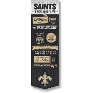 YouTheFan Officially-licensed NFL 6×19 Top 10 Signs Banner – humorous descriptions – fun sports fan phrases, original design, indoor team wall decor fan gift(New Orleans Saints)