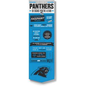 YouTheFan Officially-licensed NFL 6×19 Top 10 Signs Banner – humorous descriptions – fun sports fan phrases, original design, indoor team wall decor fan gift(Carolina Panthers)