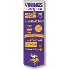 YouTheFan Officially-licensed NFL 6×19 Top 10 Signs Banner – humorous descriptions – fun sports fan phrases, original design, indoor team wall decor fan gift(Minnesota Vikings)