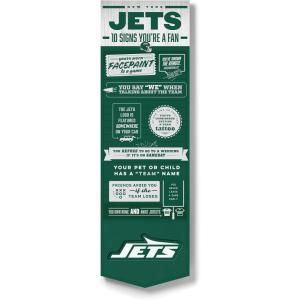 YouTheFan Officially-licensed NFL 6×19 Top 10 Signs Banner – humorous descriptions – fun sports fan phrases, original design, indoor team wall decor fan gift(New York Jets)