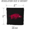 YouTheFan Officially-Licensed NCAA Set of 8 Cornhole Bags – All Weather Dual Sided Slide & Stop – Regulation Size with Carry case(Arkansas Razorbacks)