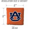 YouTheFan Officially-Licensed NCAA Set of 8 Cornhole Bags – All Weather Dual Sided Slide & Stop – Regulation Size with Carry case(Auburn Tigers)