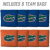 YouTheFan Officially-Licensed NCAA Set of 8 Cornhole Bags – All Weather Dual Sided Slide & Stop – Regulation Size with Carry case(Florida Gators)