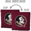 YouTheFan Officially-Licensed NCAA Set of 8 Cornhole Bags – All Weather Dual Sided Slide & Stop – Regulation Size with Carry case(Florida State Seminoles)