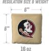 YouTheFan Officially-Licensed NCAA Set of 8 Cornhole Bags – All Weather Dual Sided Slide & Stop – Regulation Size with Carry case(Florida State Seminoles)