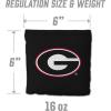 YouTheFan Officially-Licensed NCAA Set of 8 Cornhole Bags – All Weather Dual Sided Slide & Stop – Regulation Size with Carry case(Georgia Bulldogs)
