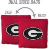 YouTheFan Officially-Licensed NCAA Set of 8 Cornhole Bags – All Weather Dual Sided Slide & Stop – Regulation Size with Carry case(Georgia Bulldogs)
