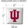 YouTheFan Officially-Licensed NCAA Set of 8 Cornhole Bags – All Weather Dual Sided Slide & Stop – Regulation Size with Carry case(Indiana Hoosiers)
