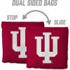 YouTheFan Officially-Licensed NCAA Set of 8 Cornhole Bags – All Weather Dual Sided Slide & Stop – Regulation Size with Carry case(Indiana Hoosiers)