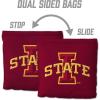 YouTheFan Officially-Licensed NCAA Set of 8 Cornhole Bags – All Weather Dual Sided Slide & Stop – Regulation Size with Carry case(Iowa State Cyclones)