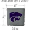 YouTheFan Officially-Licensed NCAA Set of 8 Cornhole Bags – All Weather Dual Sided Slide & Stop – Regulation Size with Carry case(Kansas State Wildcats)