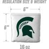 YouTheFan Officially-Licensed NCAA Set of 8 Cornhole Bags – All Weather Dual Sided Slide & Stop – Regulation Size with Carry case(Michigan State Spartans)