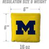 YouTheFan Officially-Licensed NCAA Set of 8 Cornhole Bags – All Weather Dual Sided Slide & Stop – Regulation Size with Carry case(Michigan Wolverines)