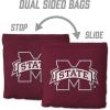 YouTheFan Officially-Licensed NCAA Set of 8 Cornhole Bags – All Weather Dual Sided Slide & Stop – Regulation Size with Carry case(Mississippi State Bulldogs)