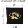 YouTheFan Officially-Licensed NCAA Set of 8 Cornhole Bags – All Weather Dual Sided Slide & Stop – Regulation Size with Carry case(Missouri Tigers)
