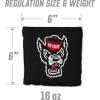 YouTheFan Officially-Licensed NCAA Set of 8 Cornhole Bags – All Weather Dual Sided Slide & Stop – Regulation Size with Carry case(NC State Wolfpack)