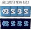 YouTheFan Officially-Licensed NCAA Set of 8 Cornhole Bags – All Weather Dual Sided Slide & Stop – Regulation Size with Carry case(North Carolina Tar Heels)
