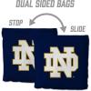 YouTheFan Officially-Licensed NCAA Set of 8 Cornhole Bags – All Weather Dual Sided Slide & Stop – Regulation Size with Carry case(Notre Dame Fighting Irish)