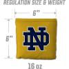 YouTheFan Officially-Licensed NCAA Set of 8 Cornhole Bags – All Weather Dual Sided Slide & Stop – Regulation Size with Carry case(Notre Dame Fighting Irish)